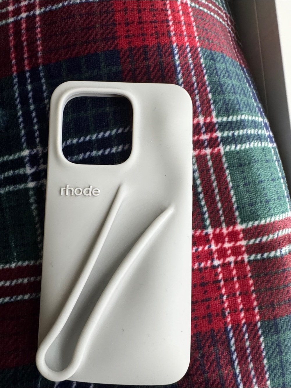 RHODE Off-White Silicone Phone Case with Built-In Stand Groove iPhone 15 pro